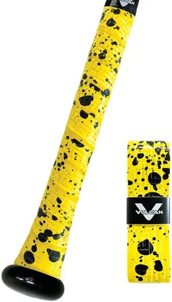 VULCAN ADVANCED POLYMER BAT GRIPS - ULTRALIGHT 0.50 MM - YELLOW SPLATTER