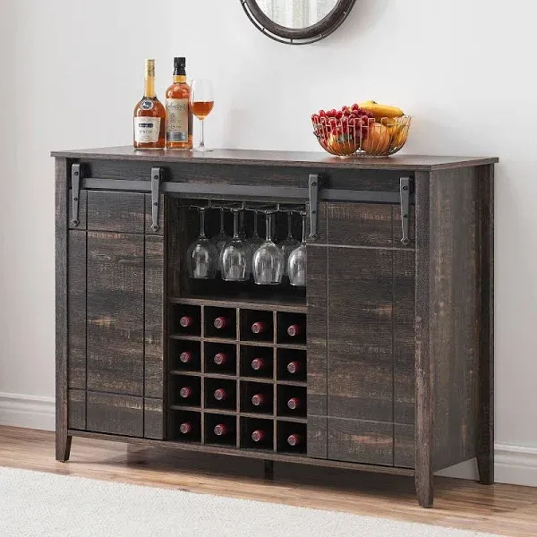 IDEALHOUSE Farmhouse Coffee Bar Cabinet