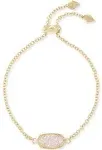 Elaina Gold Adjustable Chain Bracelet Drusy