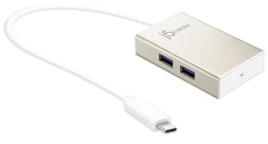 j5create USB-C Hub, 4 Ports, Silver