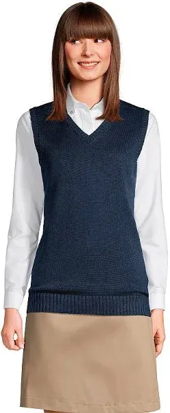 Lands' End Women's School Uniform Sweater Vest