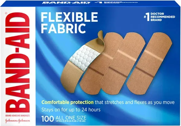 BAND-AID Adhesive Bandages Flexible Fabric