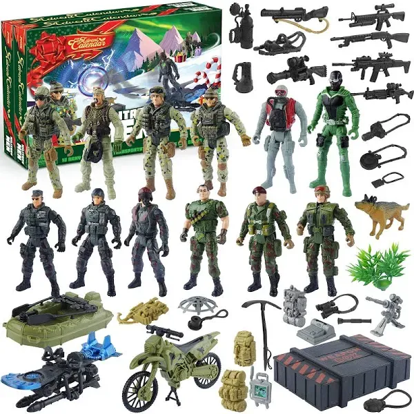 Christmas Advent Calendar 24 Days Toy Army Military Men Kids  JOYIN-New Details