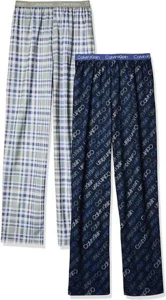 Calvin Klein Boys' Sleepwear Super Soft Brushed Micro Pajama Pants (2 Pack)