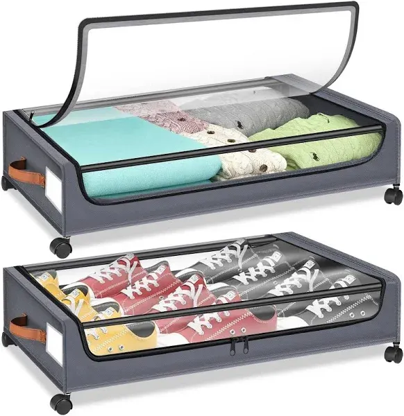 Rebrilliant Under Bed Storage with Wheels 2-Pack