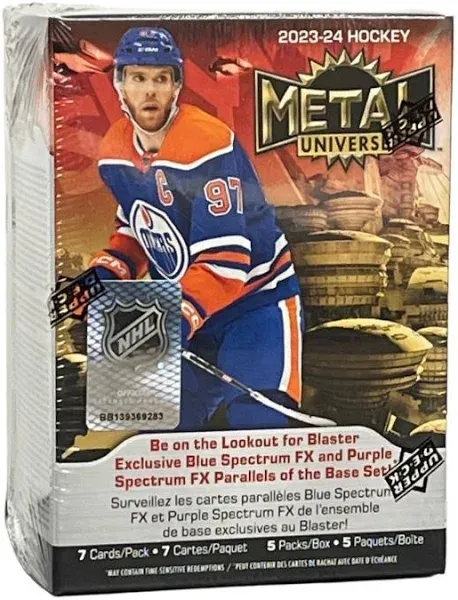 2023-24 Upper Deck Skybox Metal Universe Hockey Sealed Blaster Box - 5 Packs