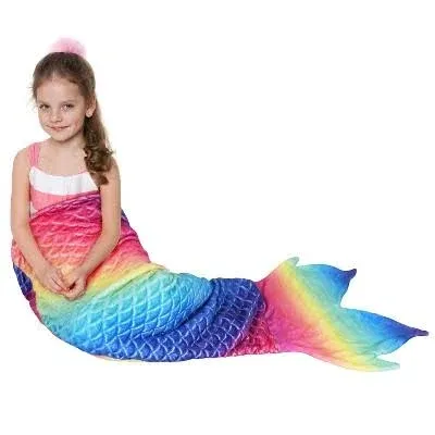 Catalonia Kids Mermaid Tail Blanket