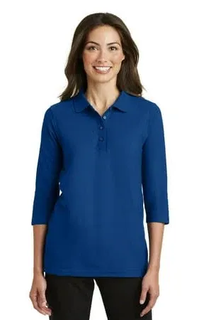 Port Authority Women's Silk Touch 3/4-Sleeve Polo