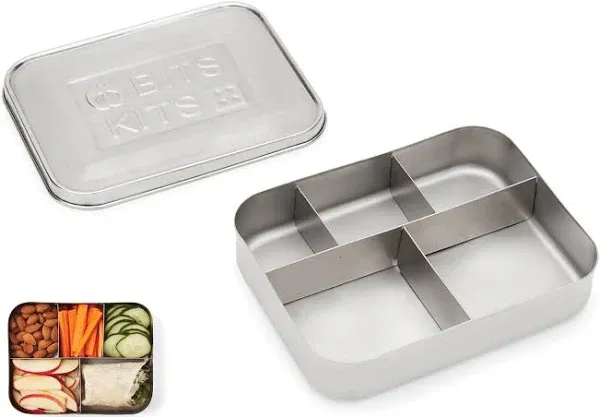 Fox Run Bits Kits Stainless Steel Snack Container, 5 Sections