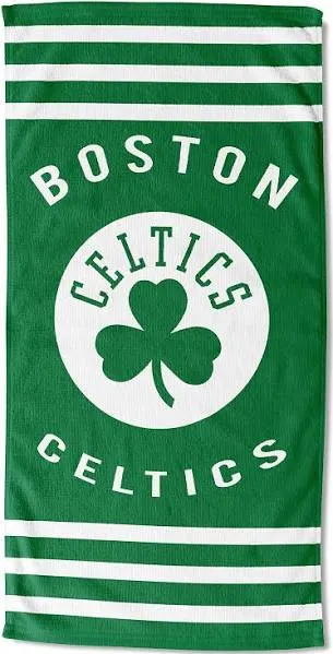 Boston Celtics Stripes Beach Towel