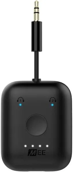 Mee Audio Connect Air In-Flight Bluetooth Wireless Audio Transmitter for AirPods & Headphones (Black)