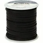 Silver Creek Leather Co Realeather DOS50-1000 Deerskin Leather Lace for Crafts and Jewelry Making, 0.125" x 50', Black, 1-Spool