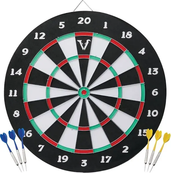 Viper Double Play Coiled Paper Dartboard with Darts