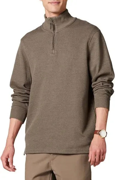 Amazon Essentials Men's Quarter-Zip French Rib Sweater