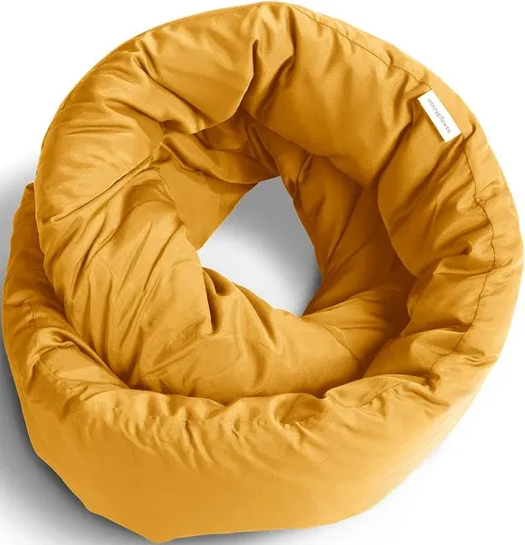 Infinity Pillow - Travel Neck Pillow - Machine Washable Ochre Yellow