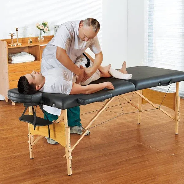 VEVOR Portable Massage Table 28" W 2 Folding Lightweight Massage Table