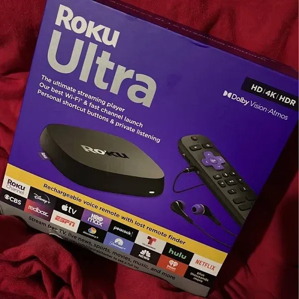 Roku Ultra 2020 | Streaming Media Player HD/4K/HDR, Bluetooth, Voice Remote with Headphone Jack and Personal Shortcuts