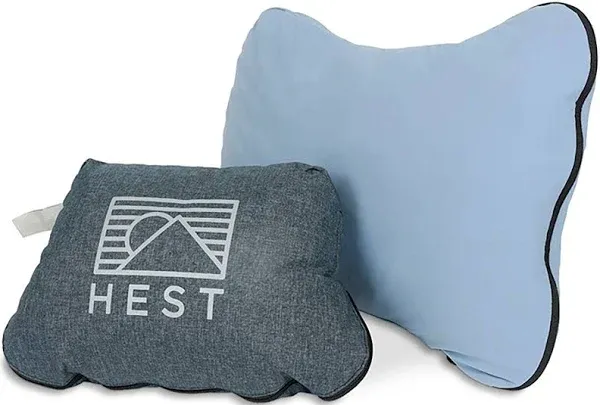 HEST Camping Pillow - Temperature Resilient Memory Foam - Essential for Camping, Backpacking, and Outdoor Adventures - Compact Packable Travel Pillow