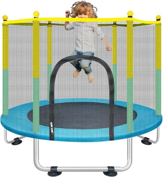 Indoor Trampoline for Kids Ages 1-8, 55&#034; Small Outdoor Toddler Trampoline with 