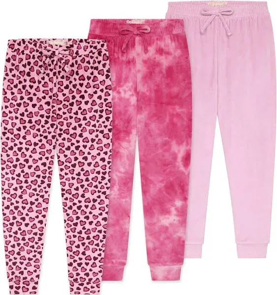 Btween Girls 3-Pack Velour Jogger Pant Set