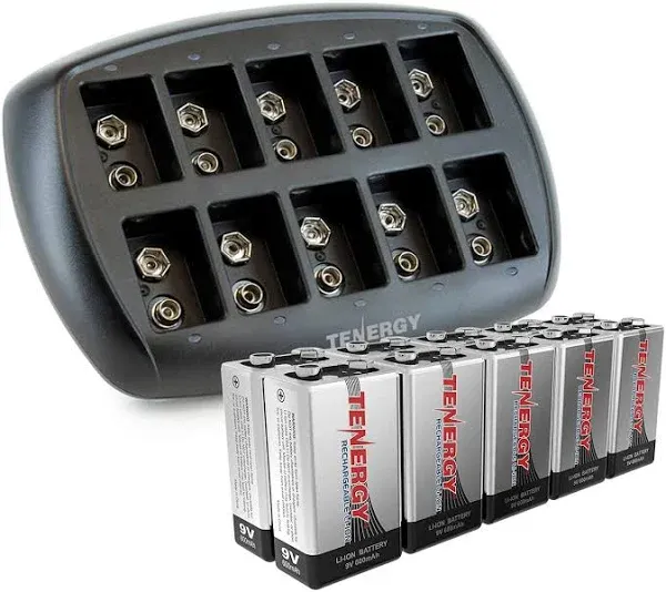 Tenergy Li-ion Battery Charger 10 Pack