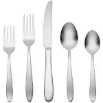 Mooncrest Satin 20 Piece Everyday Flatware Set In Metallic And Stainless