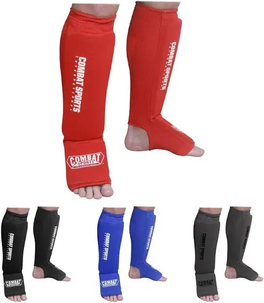 Combat Sports Washable MMA Elastic Cloth Shin & Instep Padded Guards