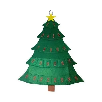 Midlee Christmas Tree Advent Calendar for Dogs (25" x 19")- Fabric Reu