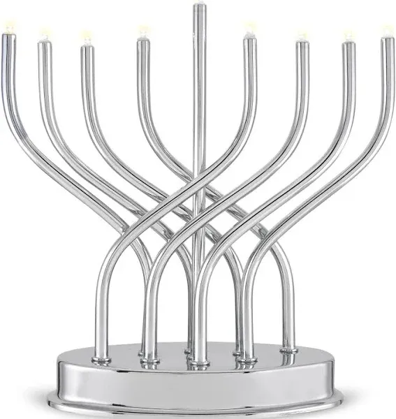 Aviv Judaica Traditional Hanukkah Electric Menorah