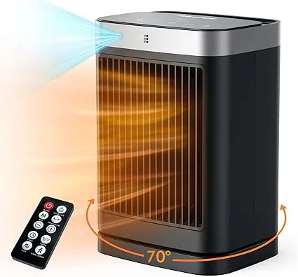 Space Heaters with Motion Sensor 1500W Ceramic Heating with Remote Portable E...