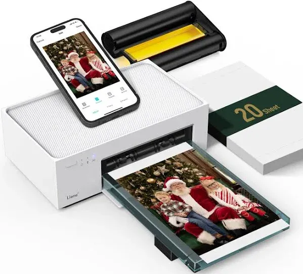 Liene Photo Printer - 4X6" Instant Portable Wi-Fi Photo Printer (20 Sheets) for Smartphone & Computer