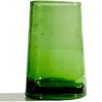 Moroccan Cone Glassware Set of 6 Green / Large