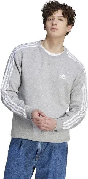 adidas Men's s Essentials 3-Stripes Fleece Sweatshirt