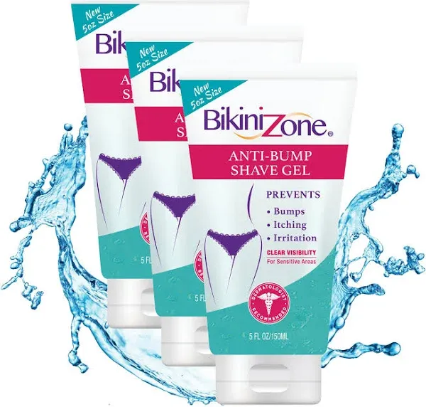 Bikini Zone Anti-Bump Shave Gel for Sensitive Areas 6.5 Oz 1 Pack