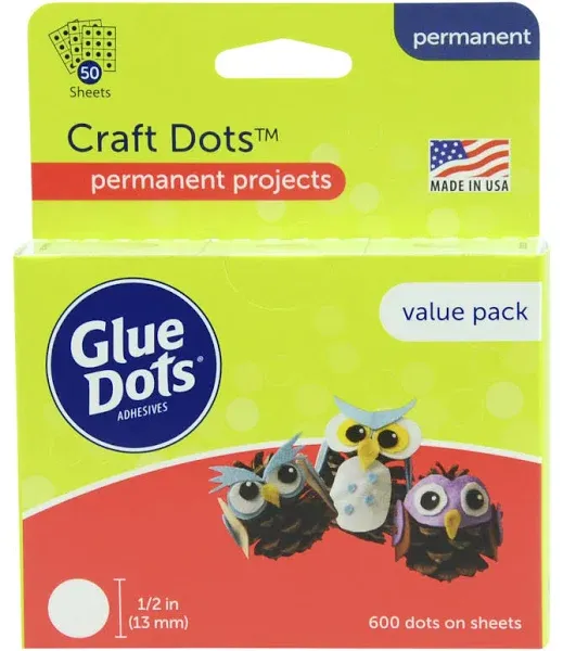 Craft Glue Dots Value Pack 600 Clear Dots