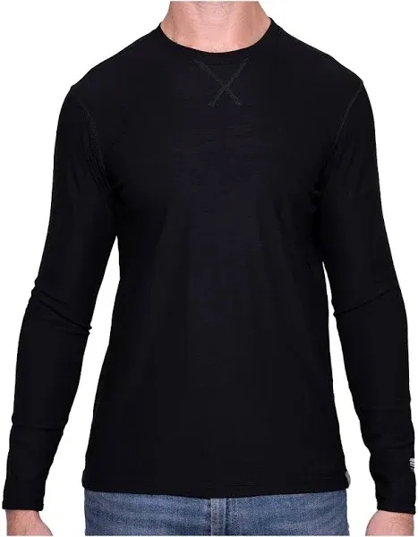 Meriwool Mens 100% Merino Wool Base Layer Lightweight Long Sleeve Thermal Shirt