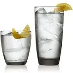 Libbey Slate Smoke 12 Piece Cooler and Double Old Fashioned Glass Set