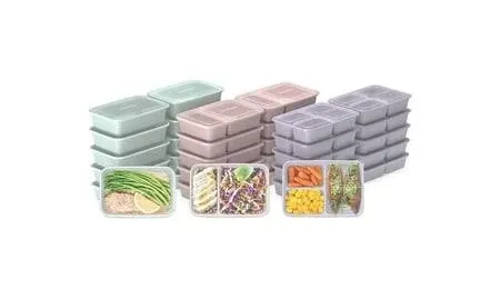 Bentgo® Prep 60-Piece Meal Prep Kit - 1, 2, & 3-Compartment Containers