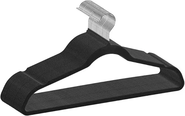 VEVOR 50 Pack 11lbs Load-Bearing Black Velvet Hangers