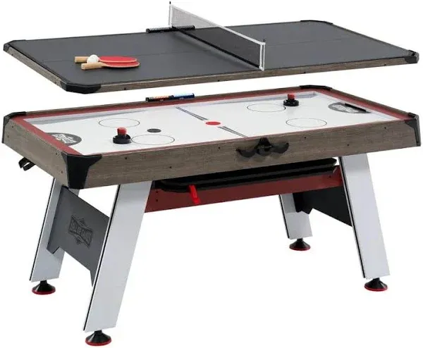 Hall of Games 66" Air Powered Hockey Table with Table Tennis Top