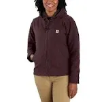 Carhartt Women's Washed Duck Sherpa-Lined Jacket, Blackberry