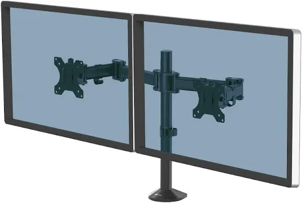 FELLOWES, INC. 8502601 DUAL MONITOR ARM ELEVATES YOUR SCREENS OFF THE DESK TO EL