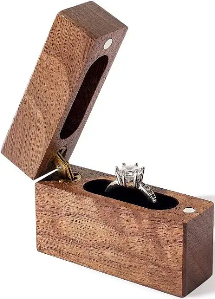 Wislist Wooden Engagement Ring Box