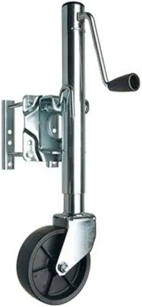 REESE Towpower 74410 Trailer Jack, Heavy-Duty Swivel Mount, 6-Inch Chrome 