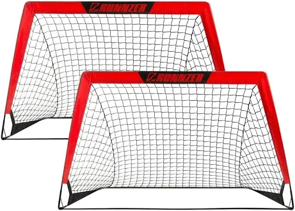 Kids Soccer Goal, Pop Up Soccer Goal Net for Backyard, Set of 2 with Portable...