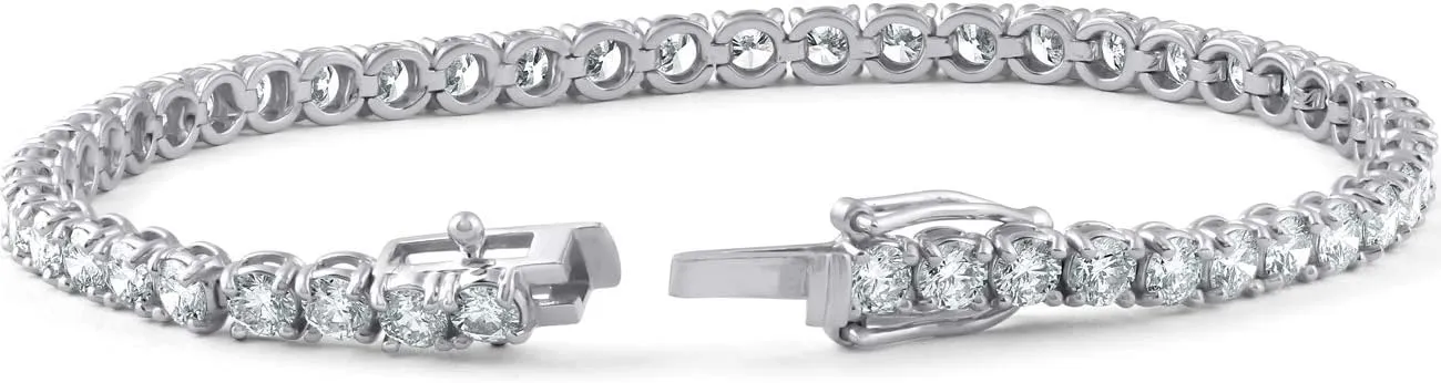 Pompeii3 7 Ct tw Lab Grown Diamond Tennis Bracelet in 14K White Gold