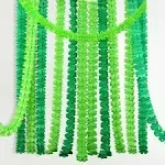 Cheerland Green Garland Tissue Paper Leaf Shamrock Clover Streamer 