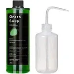 16.9oz Green Soap Prep Wash with 8oz Squeeze Bottle For Tattoos and Piercings