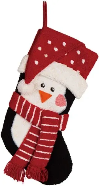 Glitzhome® 19" 3D Penguin Hooked Stocking