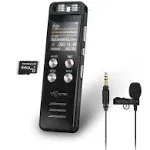 96GB Digital Voice Recorder - 7000 Hours Capacity, Noise Reduction Mic